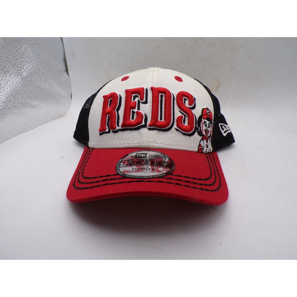 New Era 9FORTY Toddler Cincinnati Reds Mr Redlegs Trucker Snapback Hat Red White